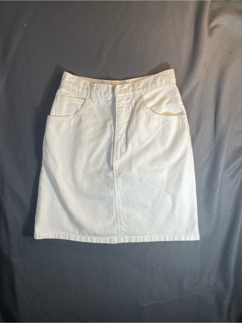 Vintage 80s/90s GUESS Products by Georges Marciano White Denim Skirt